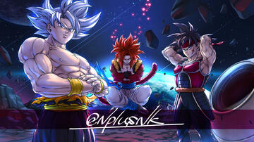 DBFZ: Ultra Instinct Goku / Super Saiyan 4 Gogeta / Bardock